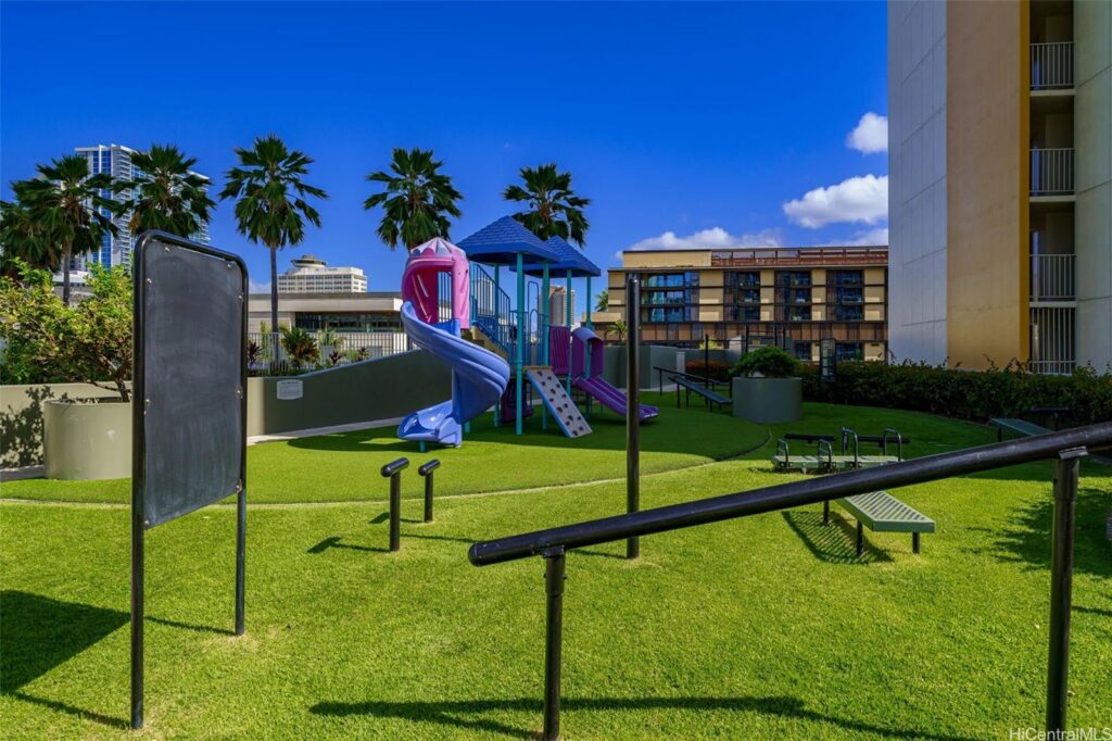 kids' play area at Hawaiki Tower