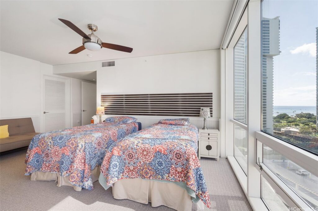 bedroom at a condo in Honolulu