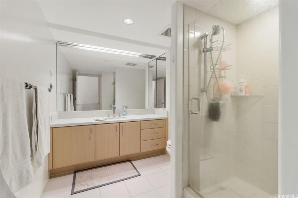 bathroom at a condo in Honolulu